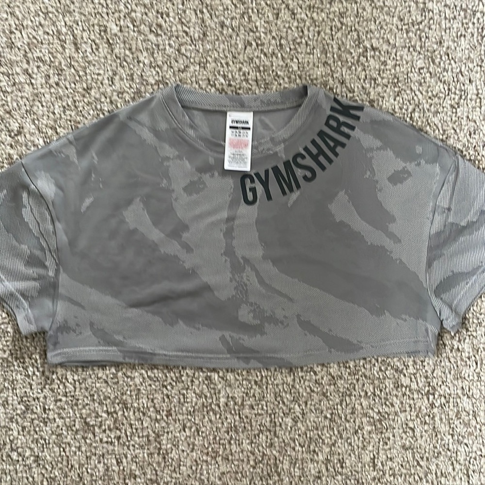 Gymshark GS Power Crop Top - Smokey Gray